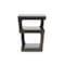 Baxton Studio Clara Black Modern End Table with 3-Tiered Glass Shelves 102-5099 - alternate 4